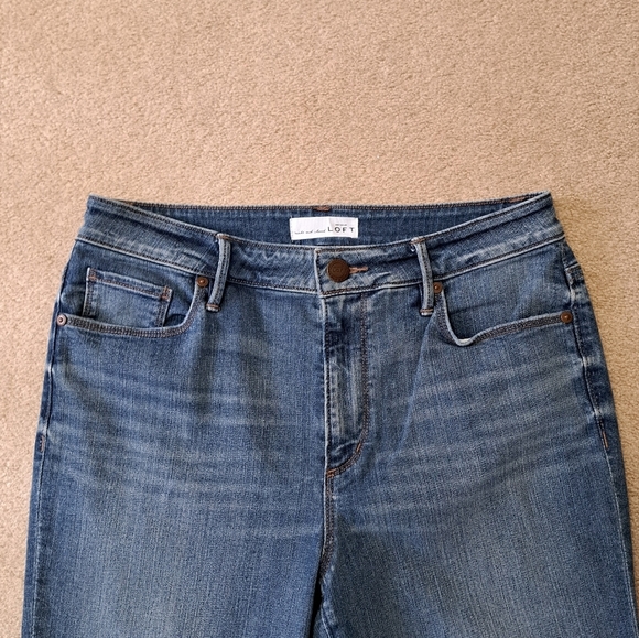 LOFT Ann Taylor Jeans Womens 29 Blue Curvy High Waist Skinny Ankle Sise 8 - Picture 2 of 12